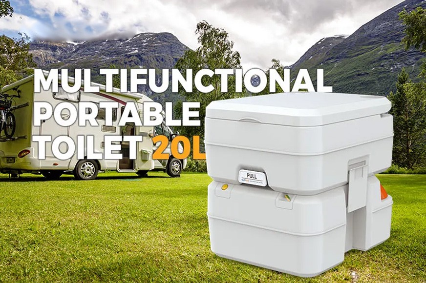 Pressurized 3-Outlet Flush 20L Toilet Portable Camper Parts Truck Camper Part US