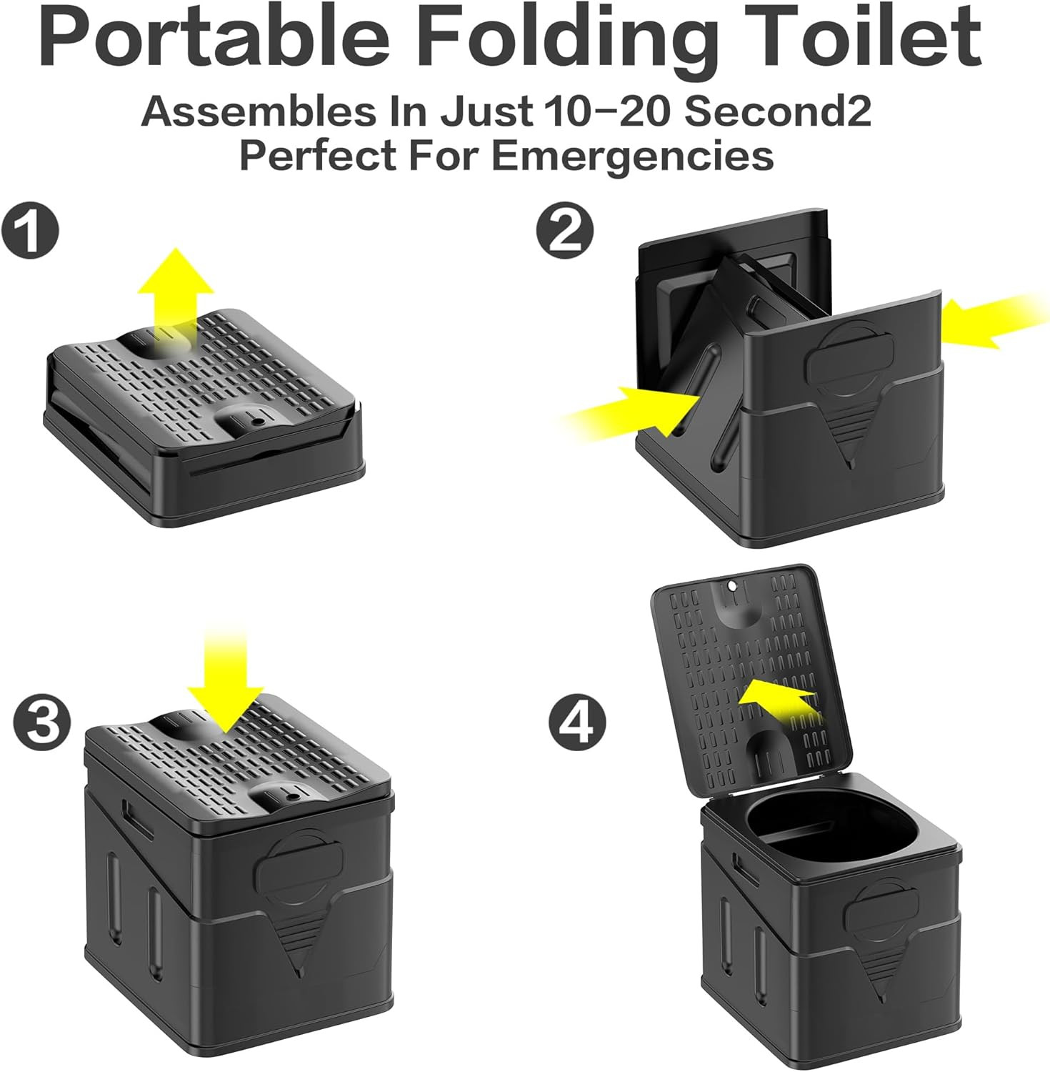 Portable Toilet,Camping Toilet Have Small Foldable Size. It Is Compact Portable