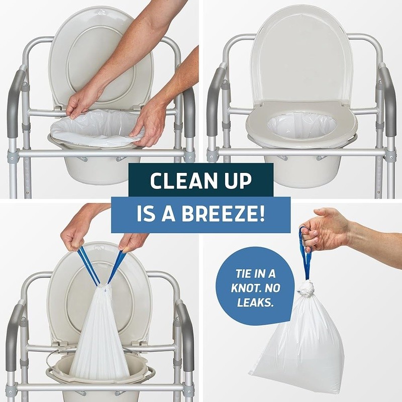 Portable Toilet Bags Disposable Easy Clean Sanitary Liners Camping Home Use