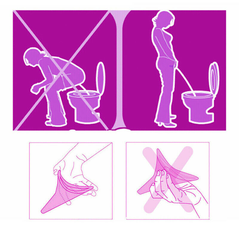 Portable Female Woman Ladies She Urinal Urine Wee Funnel Camping Travel Loo USA