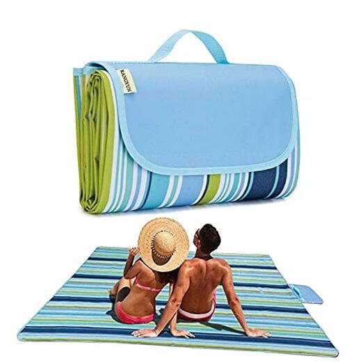 Picnic Blanket | Beach Mat| Picnic Blankets for Indoor and Outdoor, 80″ x Blue