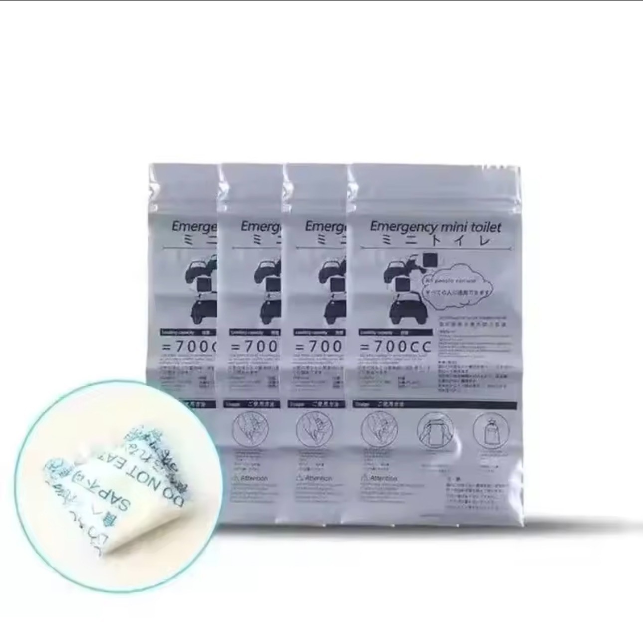 An eco-friendly,ultra-lightweight,portable,and foldable toilet bag reliable and