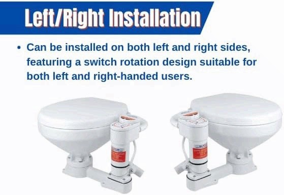 SEAFLO Manual to Electric Marine Toilet Conversion Kit 24V