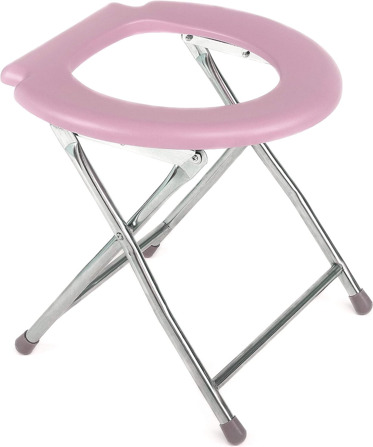 Folding Toilet Camping Toilet 150kg Seat Height 39cm Camping Toilet Pink / Pink