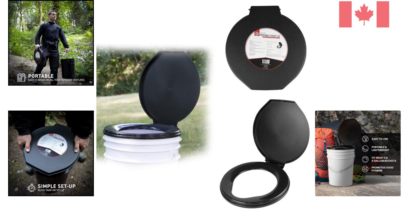 Ultra Comfortable Camping Toilet Seat – Portable, Lightweight, 400 lbs Capacity