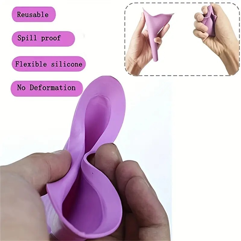 Portable Silicone Lightweight Female Stand-Up Urinal Pee Funnel – Outdoor, Camp
