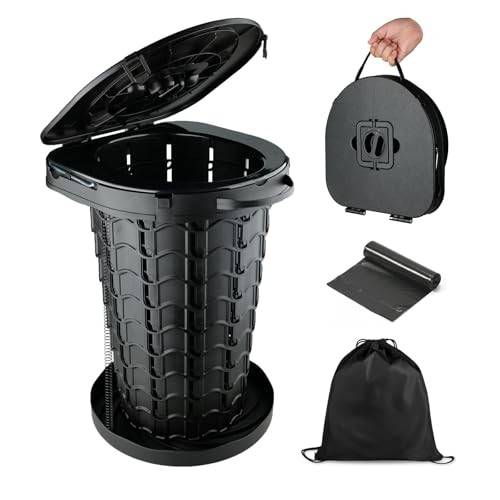 Boreeman XXL Portable camping Toilet, Foldable and Height XXL-18.6″H