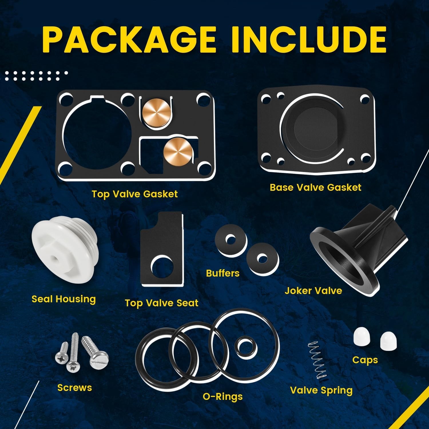 for Jabsco 29045-2000 Marine Manual Toilet Service Kit Fit for Toilet 1998-2007