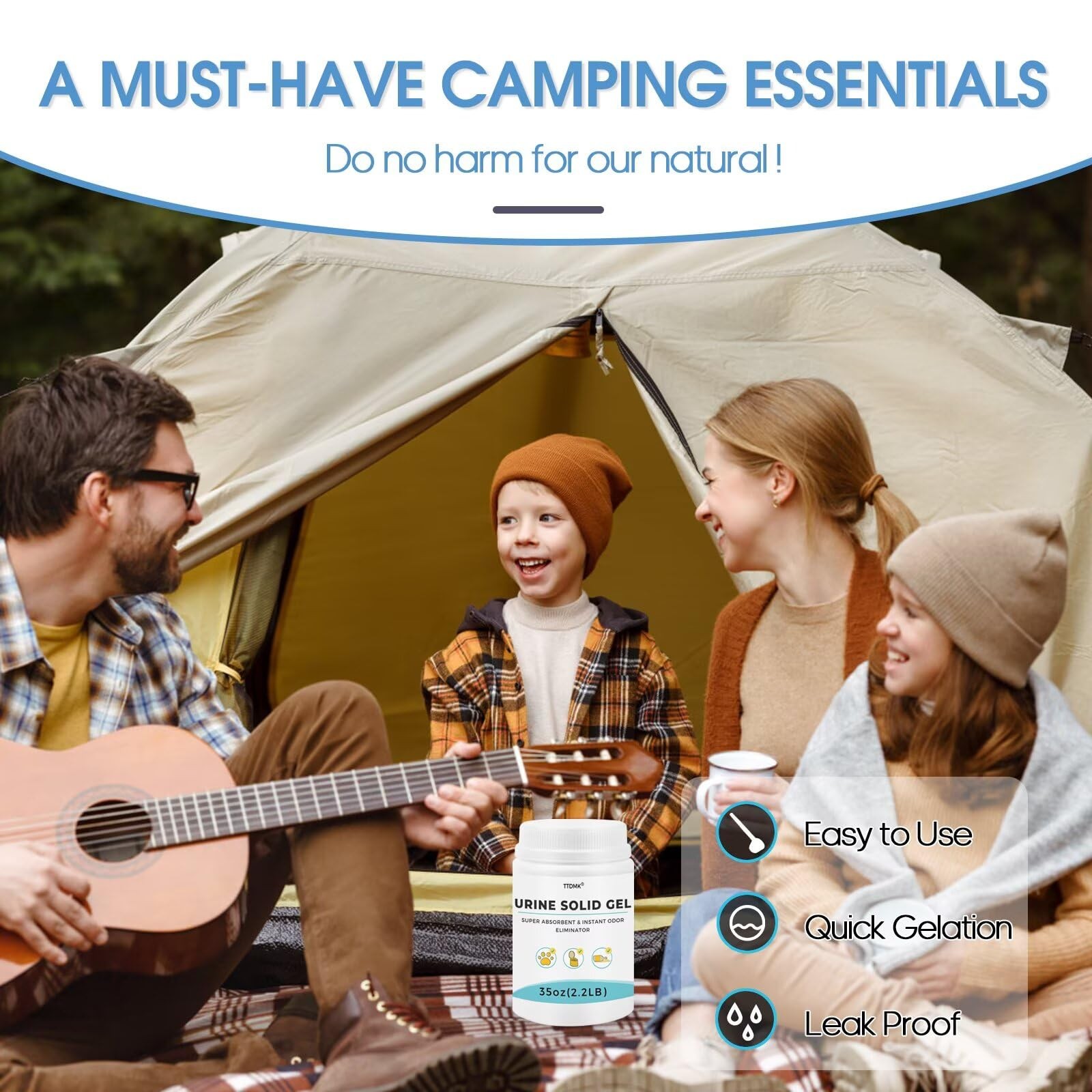 35.2 OZ Camping Toilet Chemicals with Spoon, Toilet Gel Pow for Portable Toil…