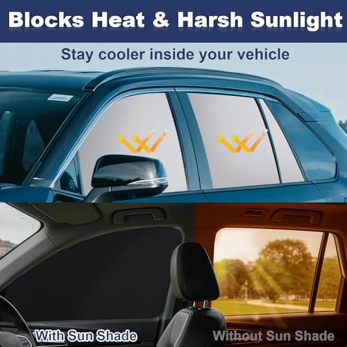 Car Window Shades for Side Windows, 4 Pack Universal Reflective Silver-4PCS