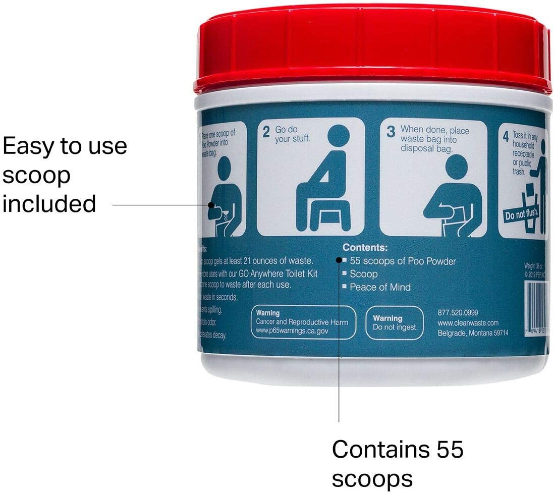 Mini Poo Powder Waste Treatment-55 Use (D556POW)