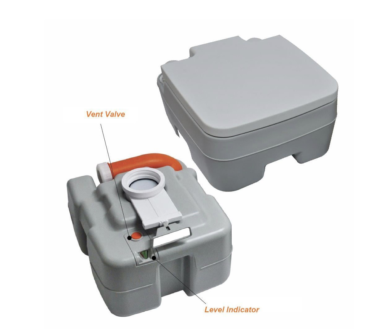 SereneLife 5.3 Gallon Portable Outdoor and Travel Toilet, 3-Way Flush Nozzle