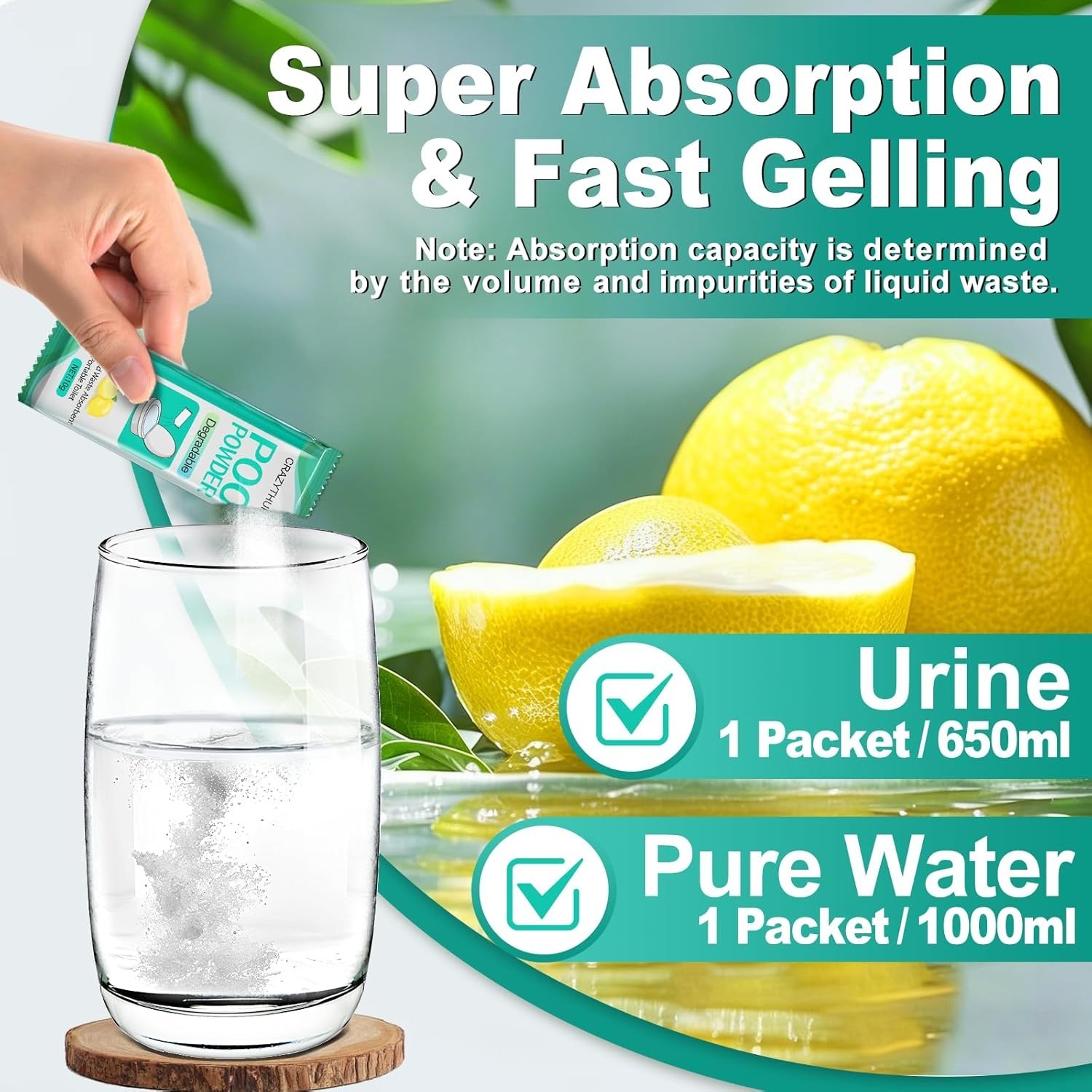 Portableportable Toilet Gel, Poo Powder for Portable Toilet, Camping Toilet Gel,