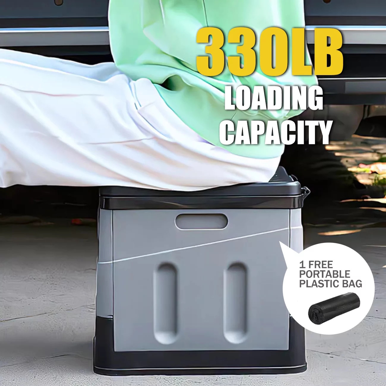 Portable Toilet for Camping, Outdoor Waterproof Travel Folding Toilet，Camping Po