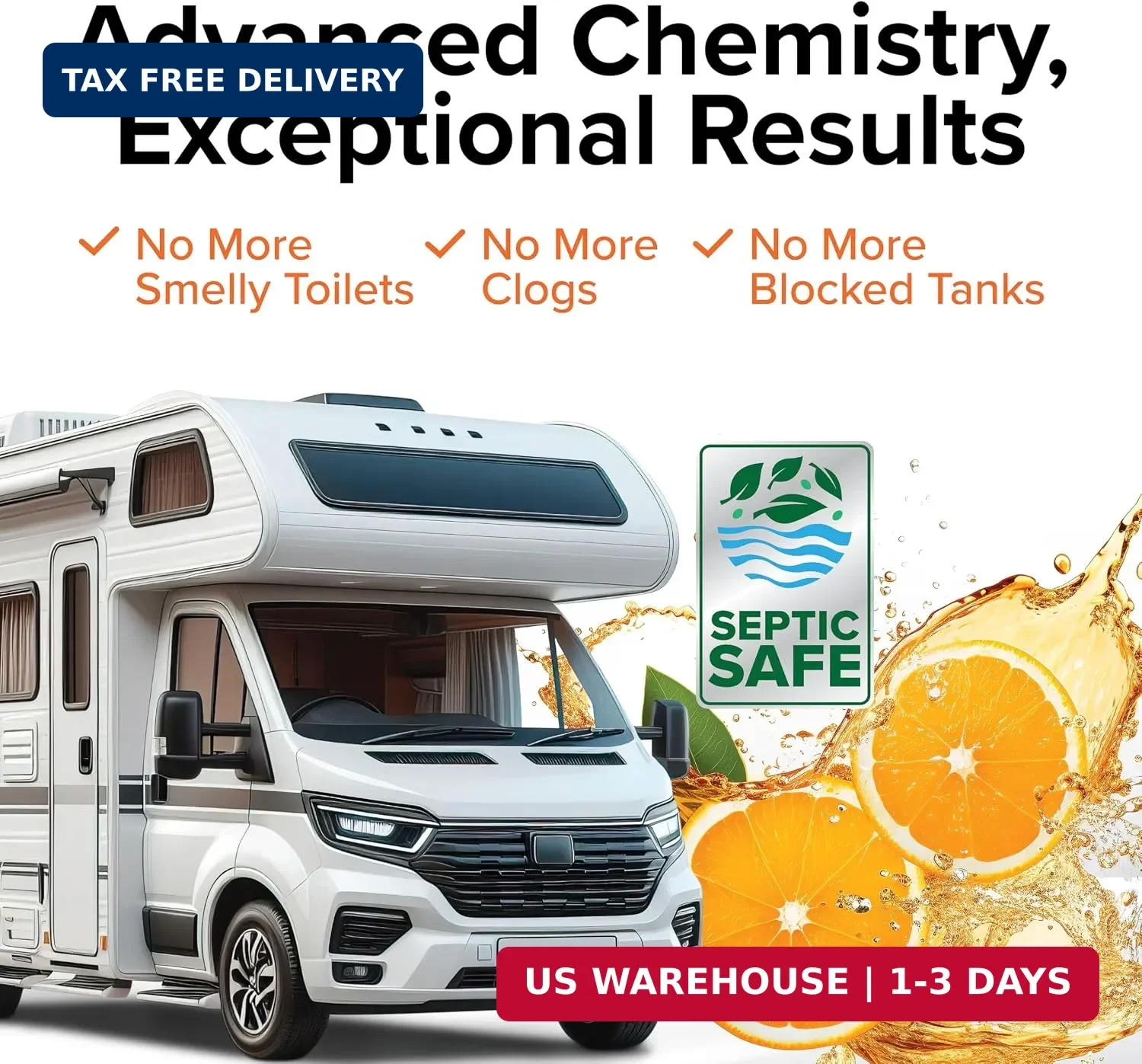 Camco TST MAX RV Toilet Treatment – Formaldehyde Free – Breaks Down Waste And Ti