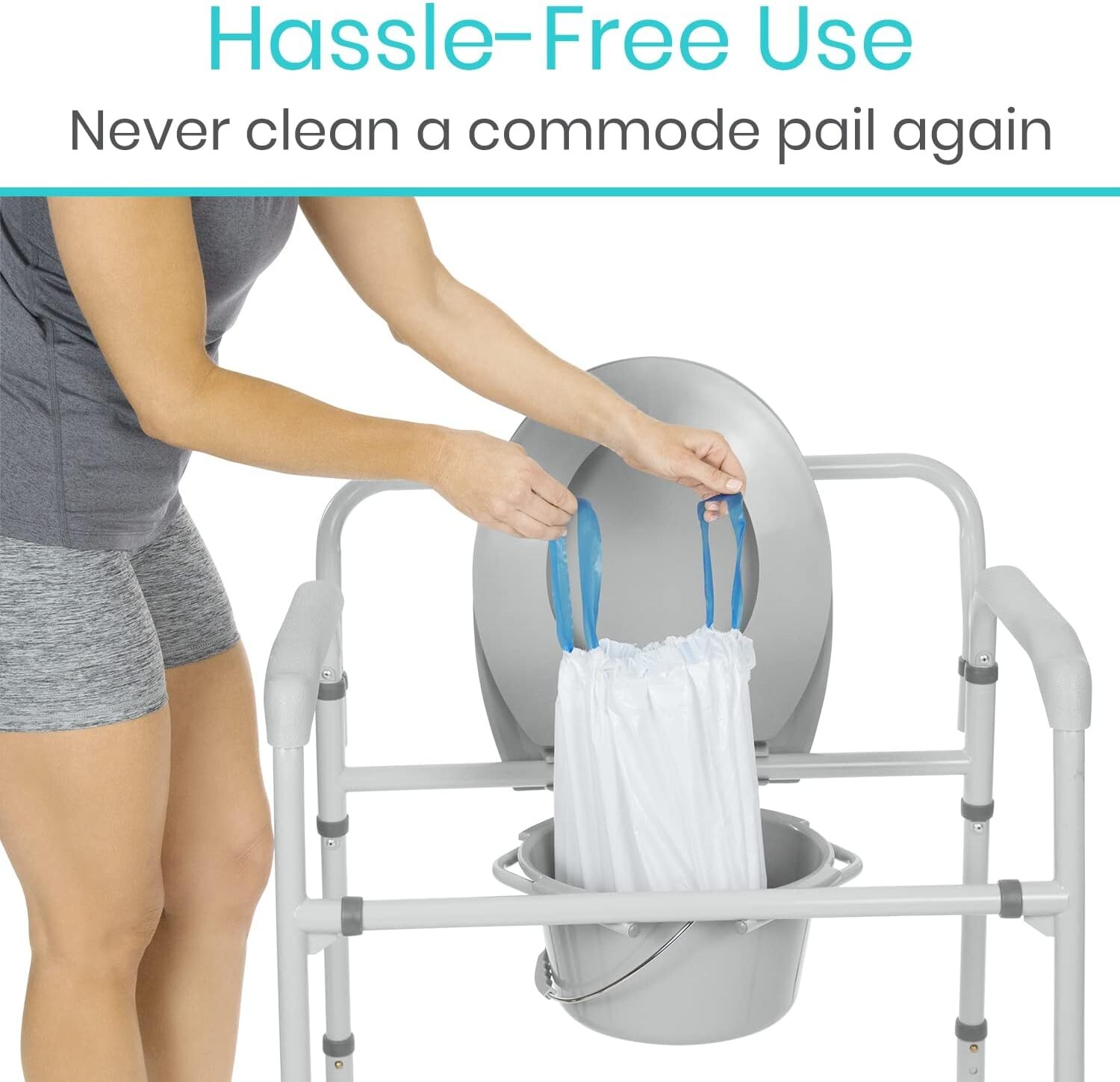 Super Absorbent Portable Toilet Commode Liners – Fits Standard/Bariatric Pails