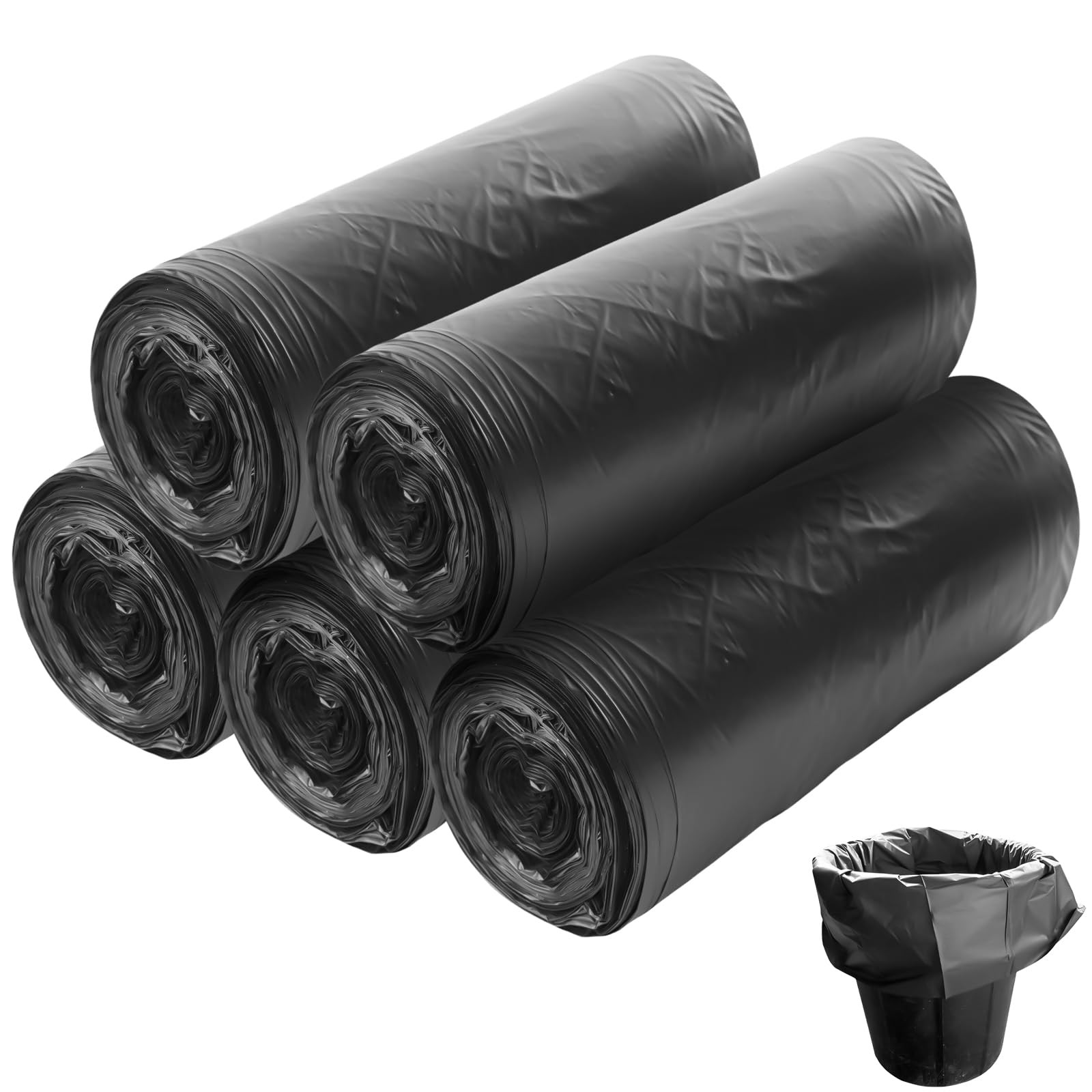 100 Pack Toiletry Bags Black, 15L Biodegradable Toilet Bags, …