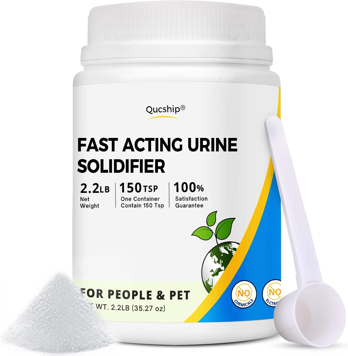 2.2LB Urine Super Absorbent with Spoon, Toilet Gel Powder for Portable Bedpans,