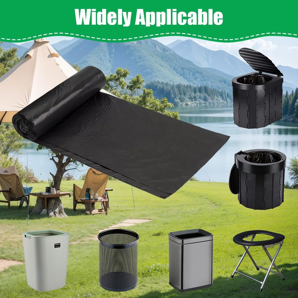 Camping Toilet Bags, 120 PCS (6 Roll) Portable Toilet Bags, Thickened Toilet Was