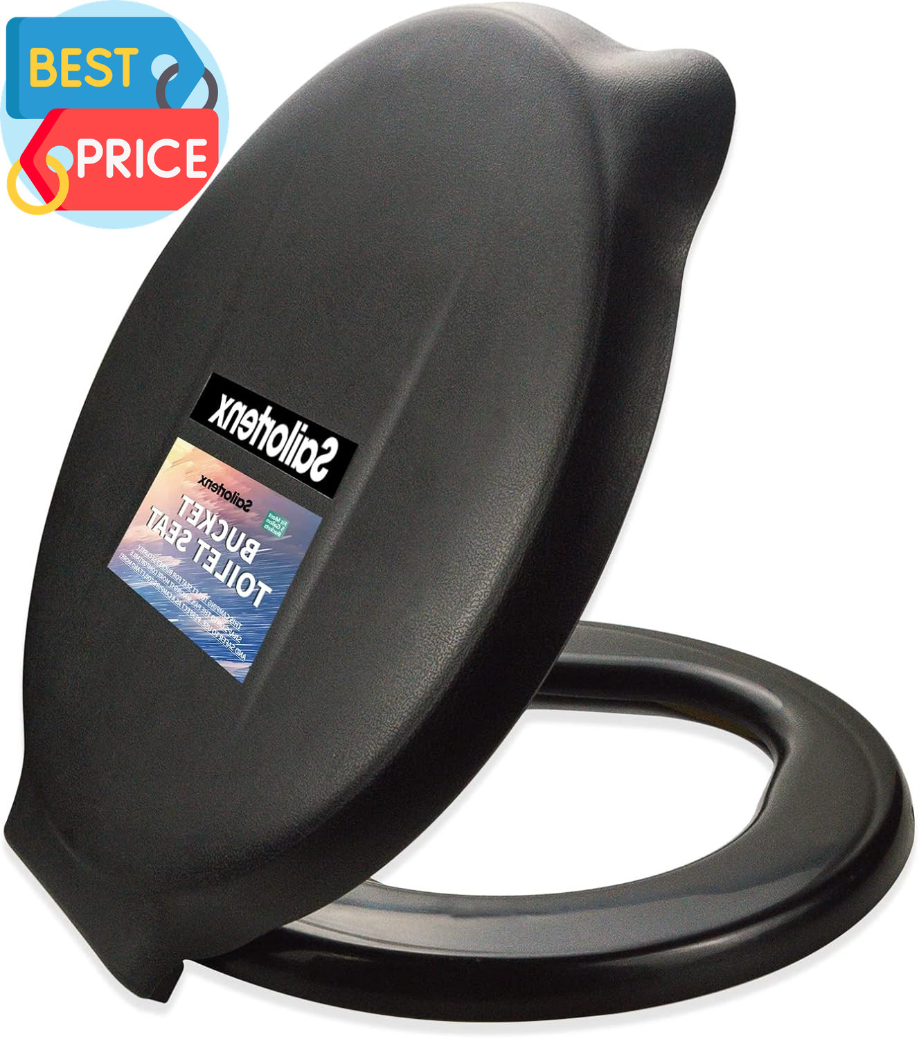 Bucket Toilet Seat with Lid,5 Gallon Luggable Loo Bucket Toilet Seat-Portable To