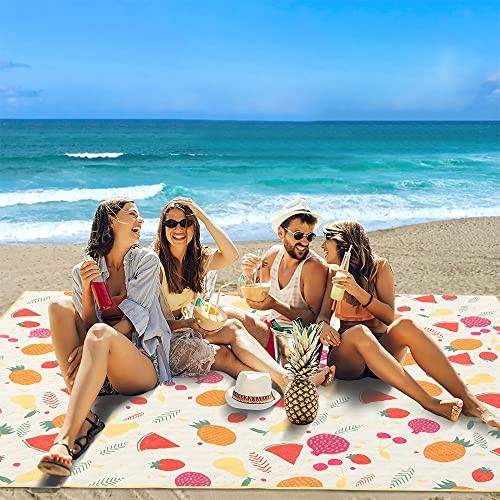 Waterproof Sand Proof Picnic Blanket 79″x59″, 3 Layer Large Foldable Camping