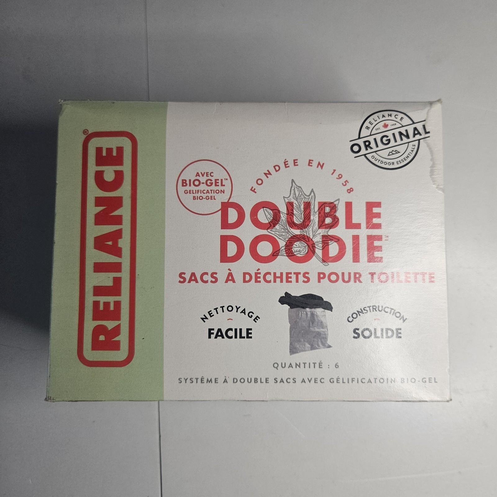 Reliance Double Doodie Toilet Waste Bags 6 Pack