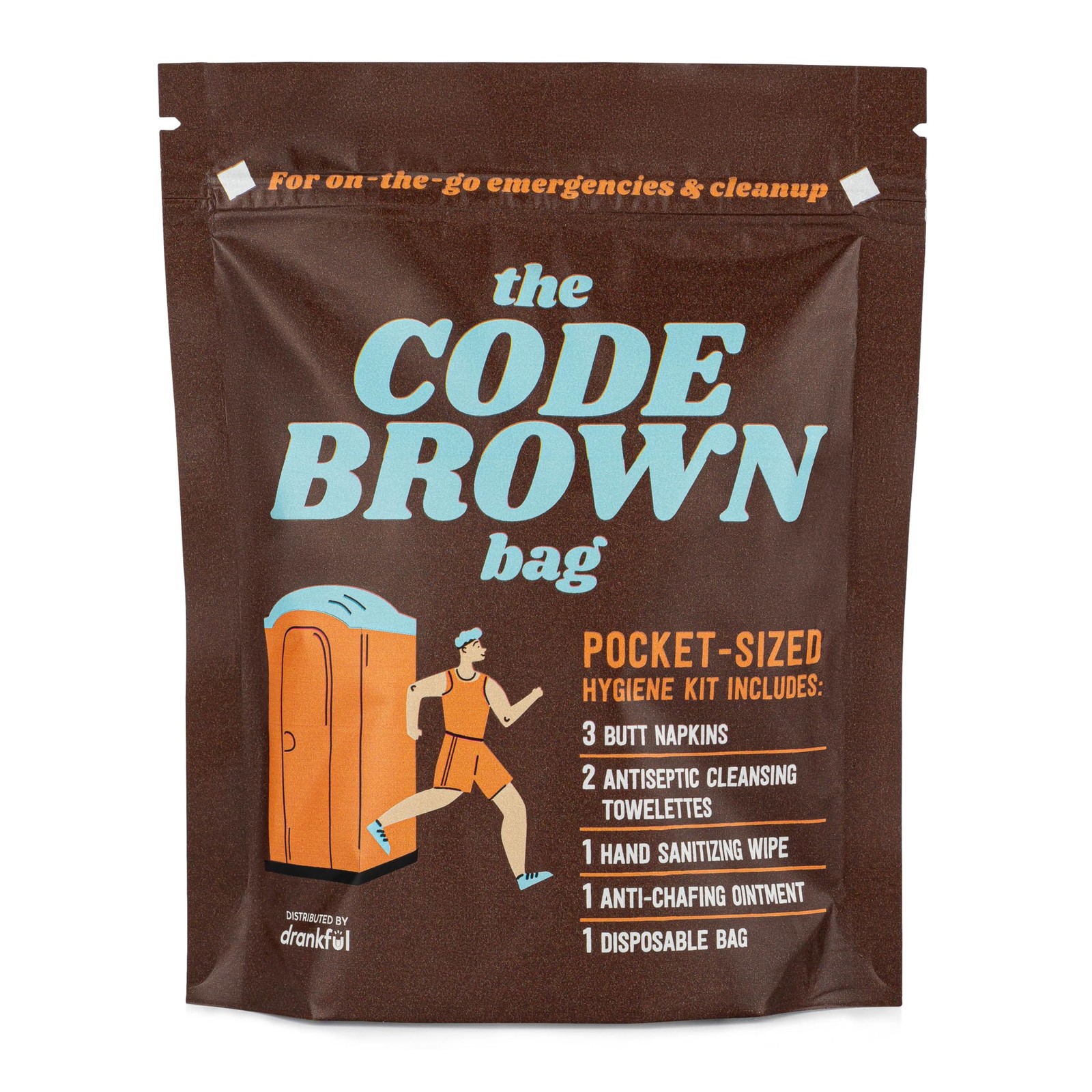 Brown Bag, Portable Bathroom Kit for Runners, Camping & Hiking | Single Use T…