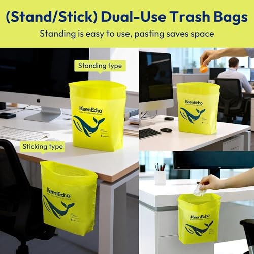 Yellow Disposable Car Garbage Bin Bags – 20 Count – Pack of 1
