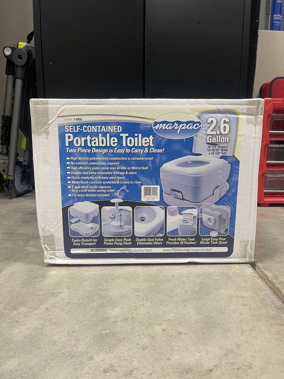 Marpac Self-Contained Portable Toilet 2.6 Gallon