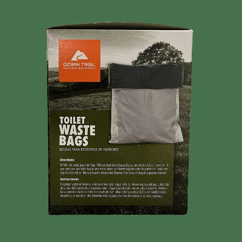 New Portable Camping Toilet Waste Bags Pack of 6 Leak Proof Double Zip Seal