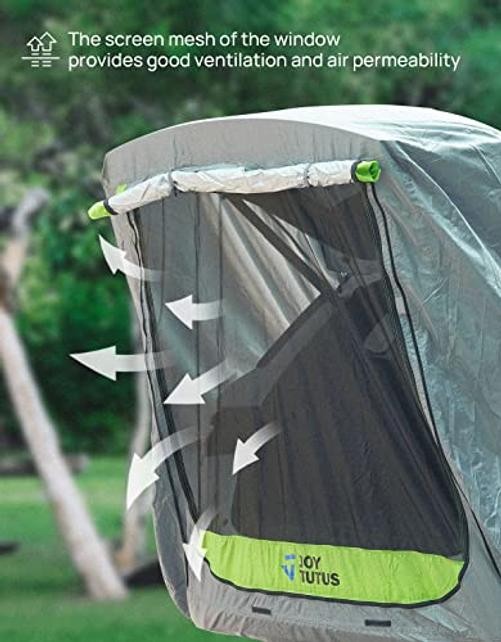 SUV Tailgate Tent with Awning Shade, Car Roof Medium-Standard Grey Green