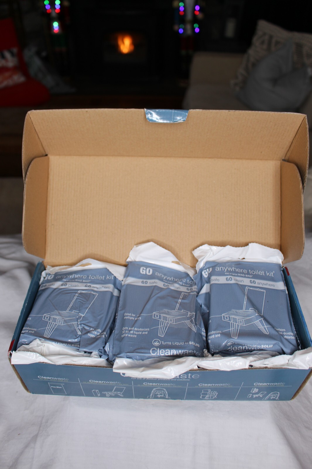 Cleanwaste GO Anywhere Toilet Waste Kits-12/Pack CASE NEW