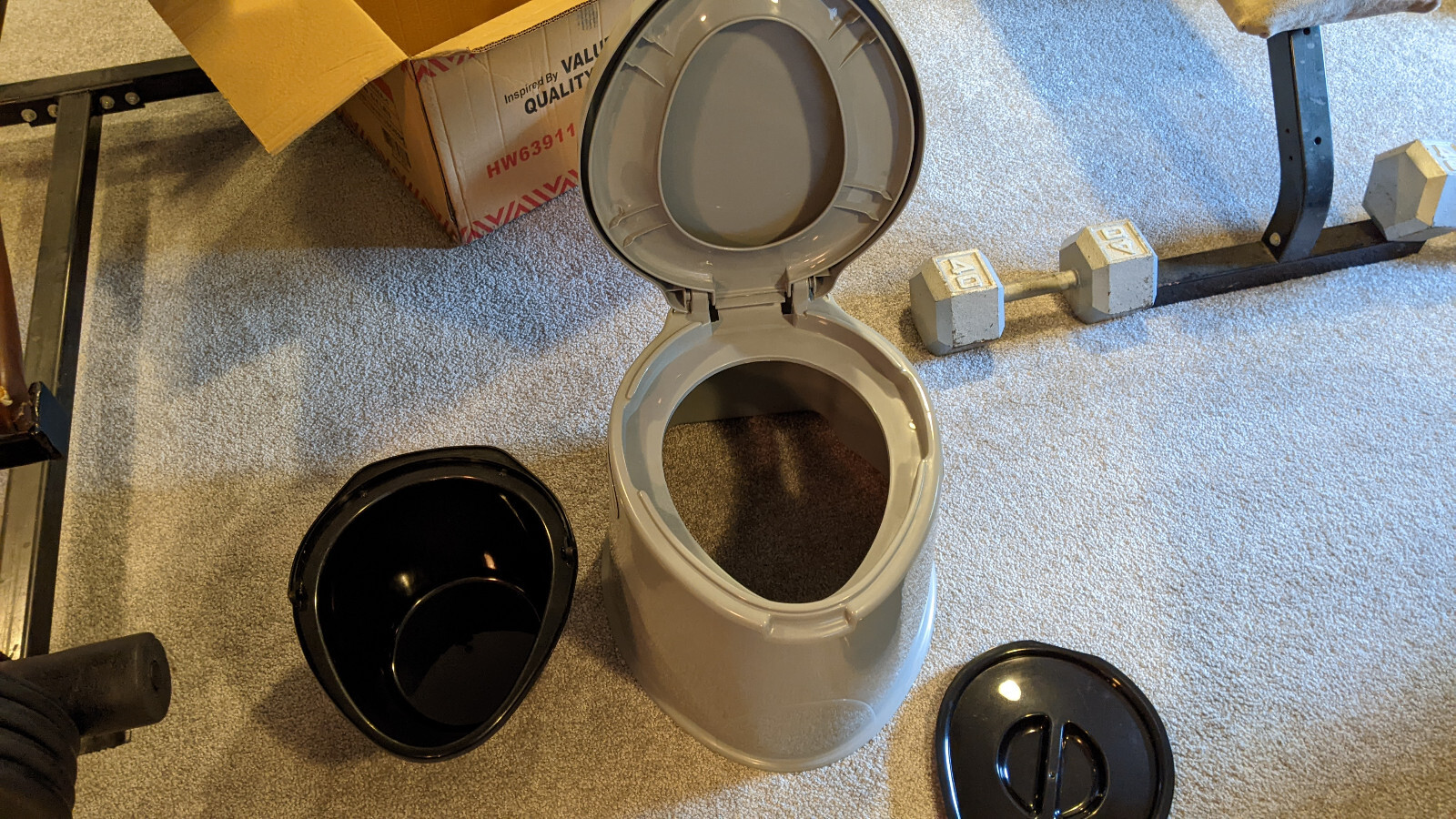 Giantex Portable Travel Toilet with Detachable Inner Bucket and Removable Toilet