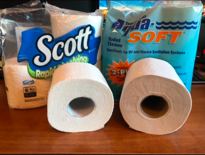 RV Toilet Paper Tissue Bathroom Aqua-Soft Bath Supply Sanitation Systems 4 Rolls