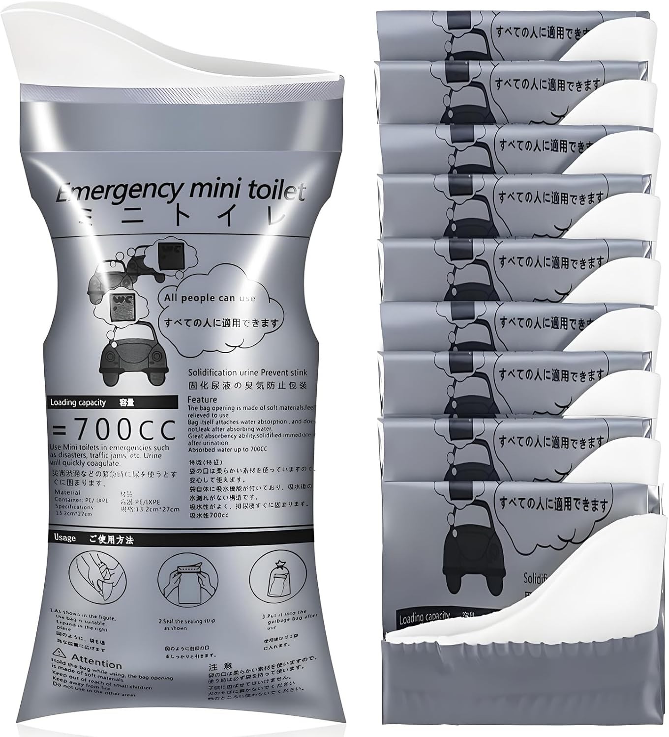 Emergency Urinal Bags Portable Travel