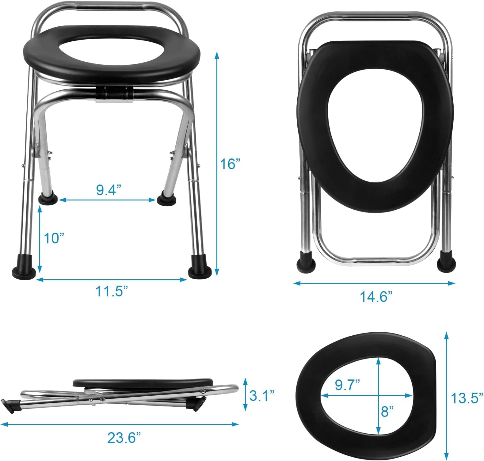 Portable Toilet for Camping, Portable Toilet Seat, Portable Toilet Travel, St…