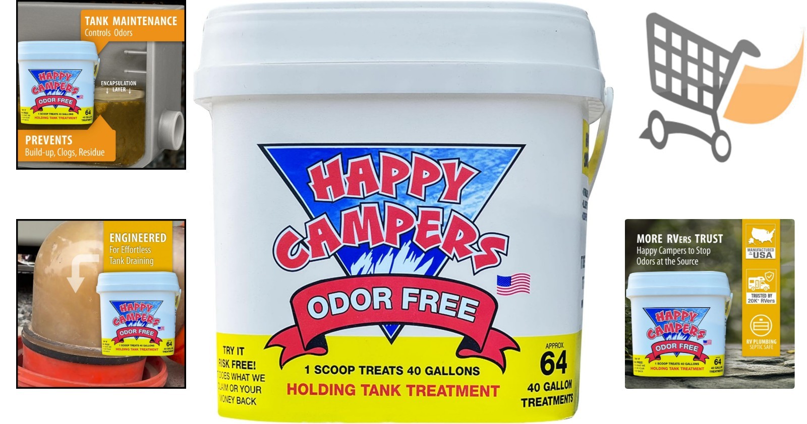 RV Toilet Treatment Long-Lasting Odor Control Prevents Clogs Buildup