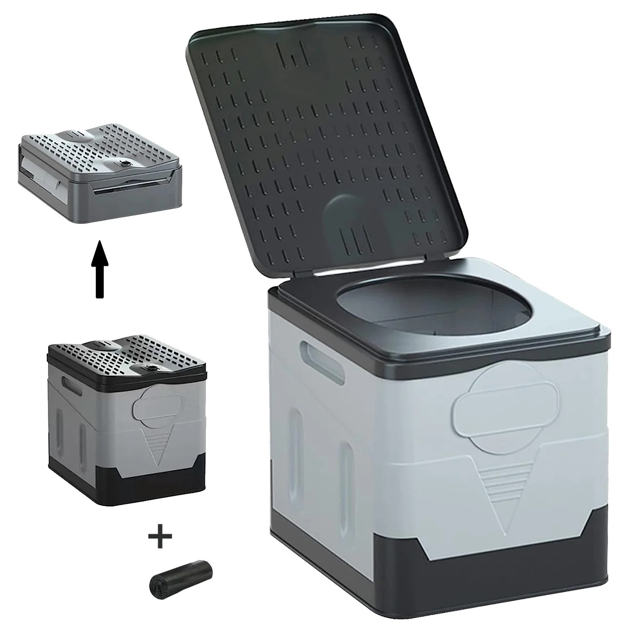 Portable Toilet for Camping, Outdoor Waterproof Travel Folding Toilet，Camping Po