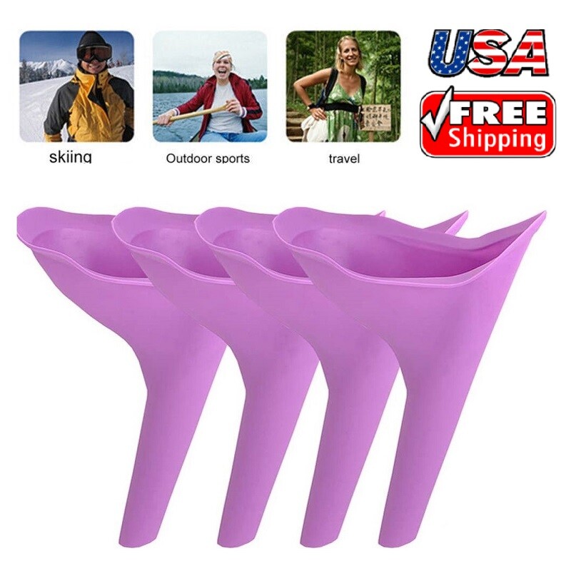 5pcs Portable Female Woman Ladies She Urinal Urine Wee Funnel Camping Travel Loo