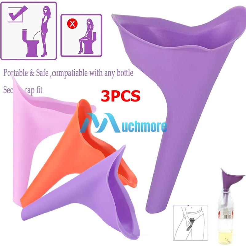 3/6Pcs Female Urinal Portable Silicone Potty Pee Funnel Emergency Outdoor Toilet