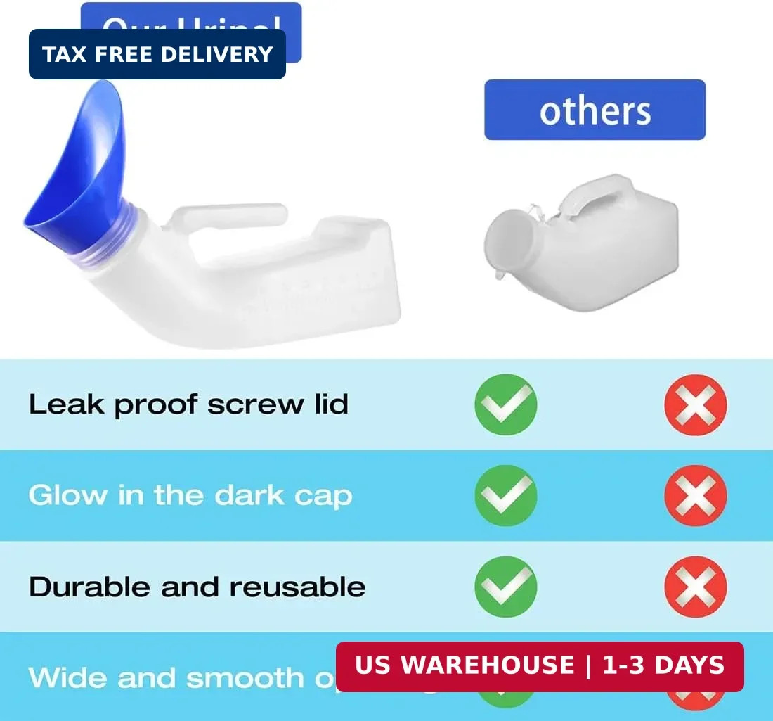 Urinals for Men Women Unisex Urinal Bottle Spill Proof Portable Pee Bottles Fema