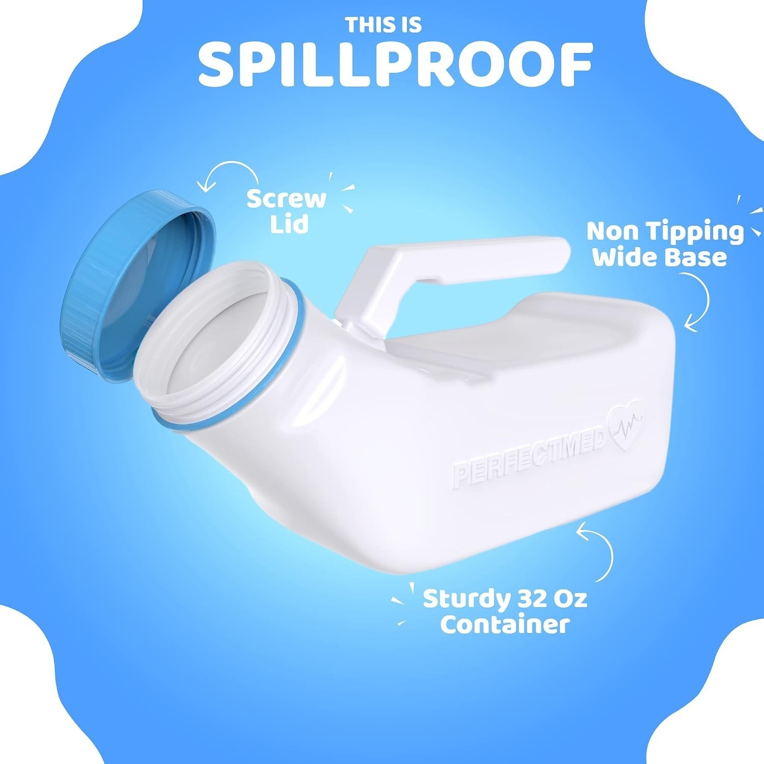 Unisex Portable Urinals 32oz – Sturdy Spillproof Design for On-the-Go Comfort