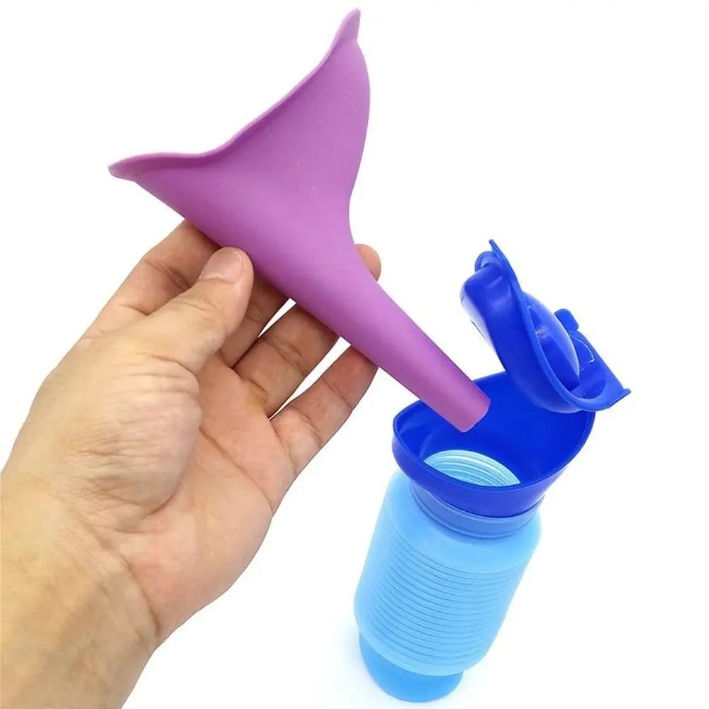 1 Set Portable Urine Bottle Outdoor Camping Travel Car Emergency Urinal Bucket
