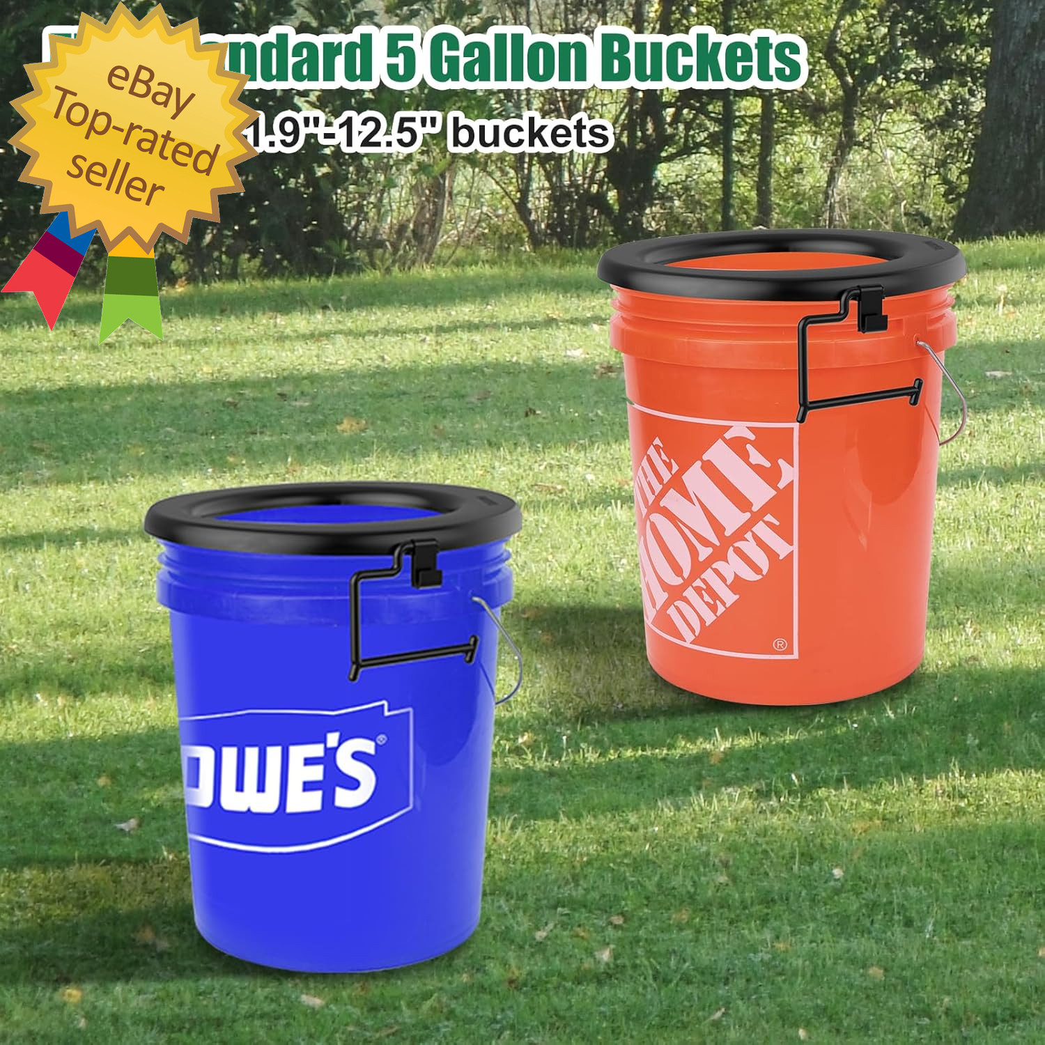 Bucket Toilet Seat, Portable Toilet Seat for 5 Gal Buckets, Camping Toilet Seat,