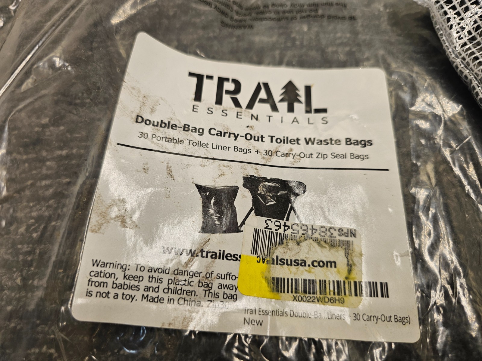 (QTY 30) Trail Essentials Carry-Out Toilet Liner Waste Bags
