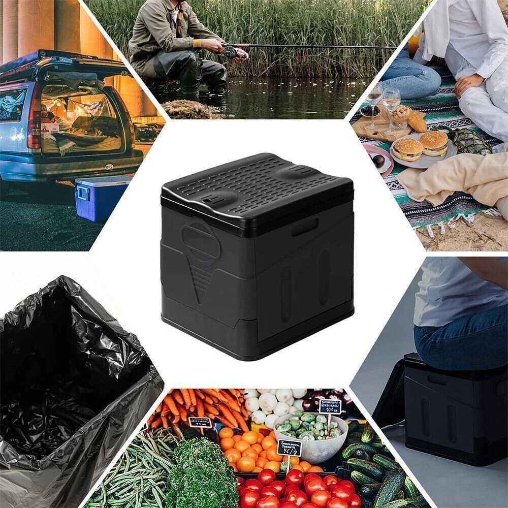 20L Portable Folding Toilet Car Outdoor Travel Potty for Camping Hiking Beach ;