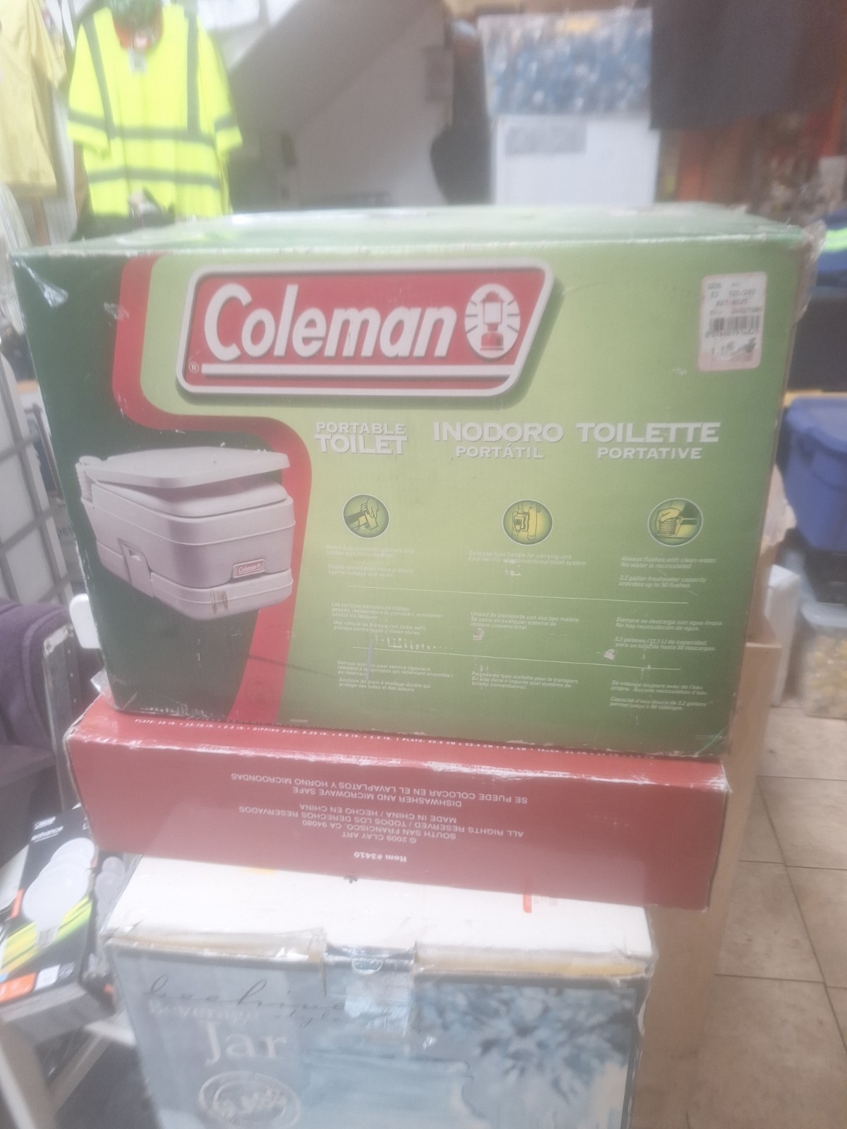 Coleman Portable Flush Toilet 3.2 Gallon Camping Gear 827-802T