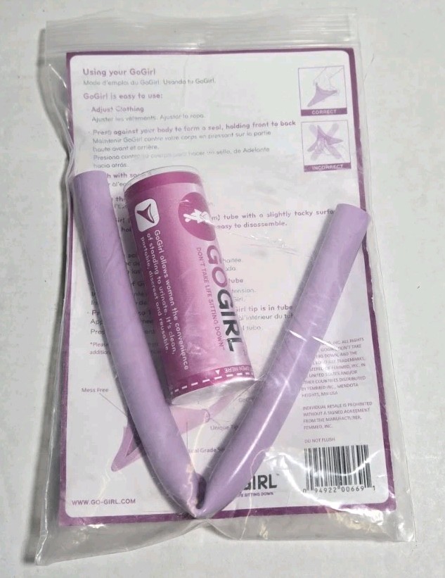 GoGirl Female Urination Device (FUD), Pink, Funnel, Outdoors, Camping, Hiking JA
