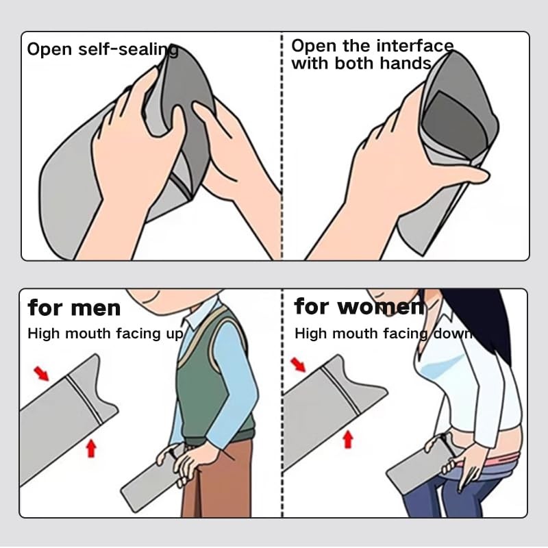 Disposable Urine Bags for On The Go Women Emergency Toilet for Car, Mobile Mini…