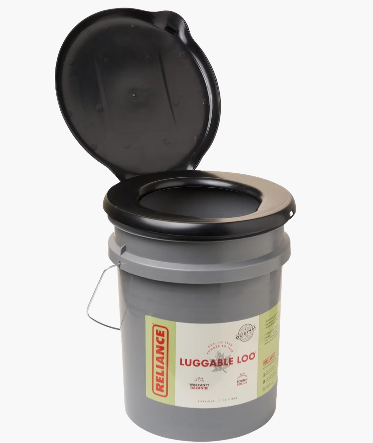 Luggable Loo Portable 5 Gallon Toilet W Snap on Lid